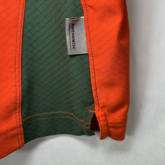 Miami Hurricanes Nike Team Polo Shirt Mens Size XL Orange Dri-Fit Short Sleeve - Picture 5 of 16